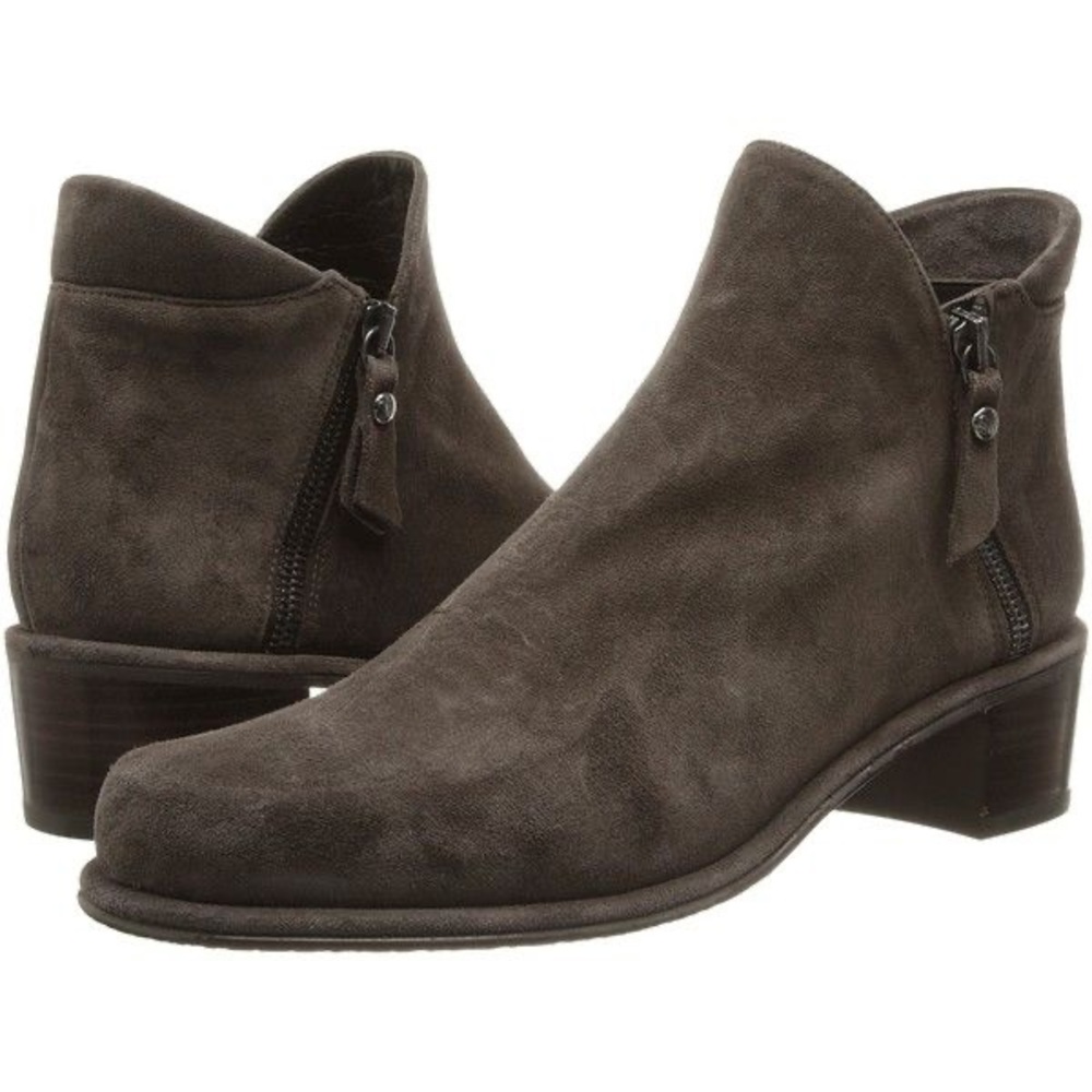 Stuart Weitzman Zipdown Suede Ankle Boots